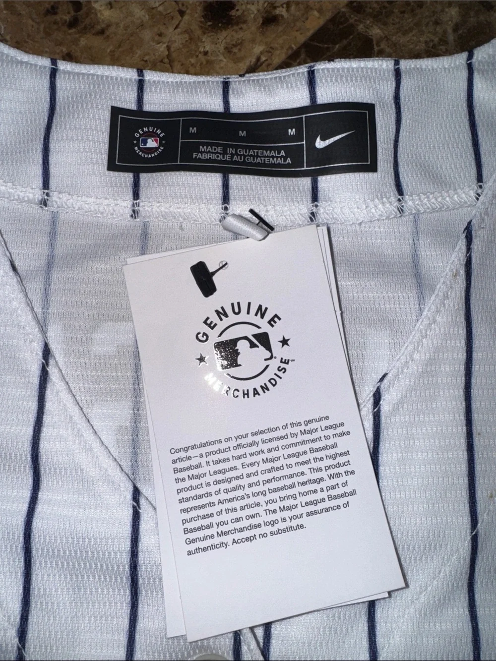 Nike White Pinstripe New York Yankees Button-Up Jersey Women’s Size Medium #99 - Picture 10 of 13